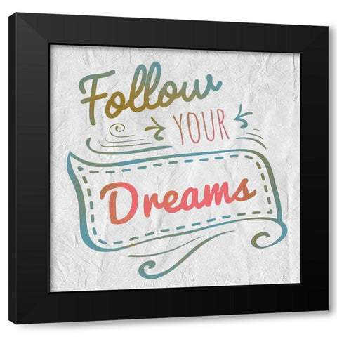 Dreamers 4 Black Modern Wood Framed Art Print with Double Matting by Kimberly, Allen