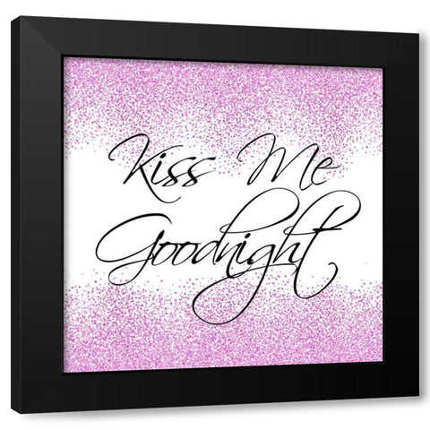 Kiss Me Black Modern Wood Framed Art Print with Double Matting by Kimberly, Allen