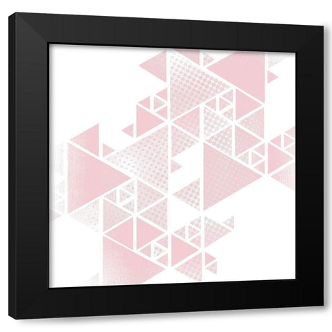 Triangle Blush 1 Black Modern Wood Framed Art Print by Kimberly, Allen