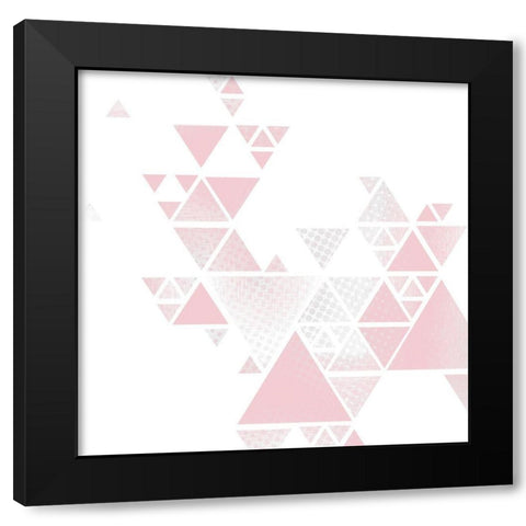 Triangle Blush 2 Black Modern Wood Framed Art Print by Kimberly, Allen