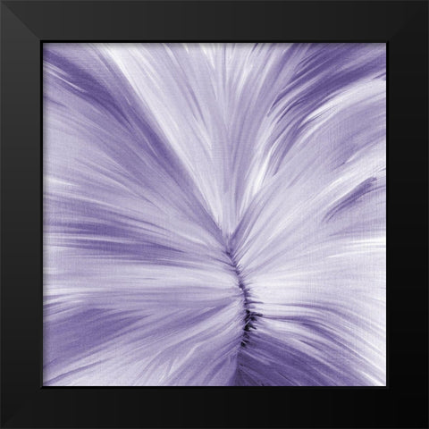 Stitches of Violet Black Modern Wood Framed Art Print by Kimberly, Allen