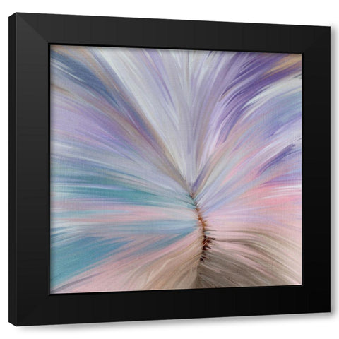 Stitches of Color Black Modern Wood Framed Art Print with Double Matting by Kimberly, Allen