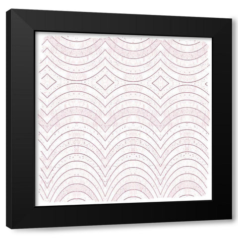 Navy Pink 2 Black Modern Wood Framed Art Print by Kimberly, Allen
