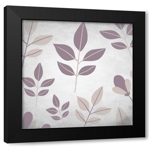 Muted Purple 1 Black Modern Wood Framed Art Print with Double Matting by Kimberly, Allen