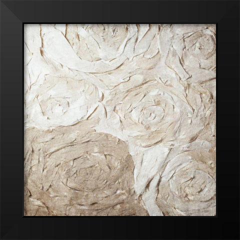 Paper Roses Black Modern Wood Framed Art Print by Kimberly, Allen