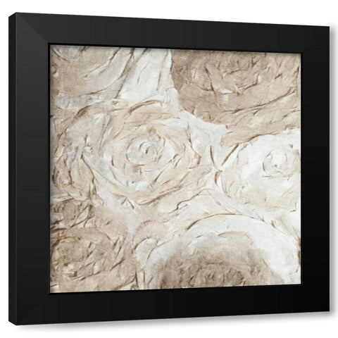 Paper Roses 2 Black Modern Wood Framed Art Print with Double Matting by Kimberly, Allen