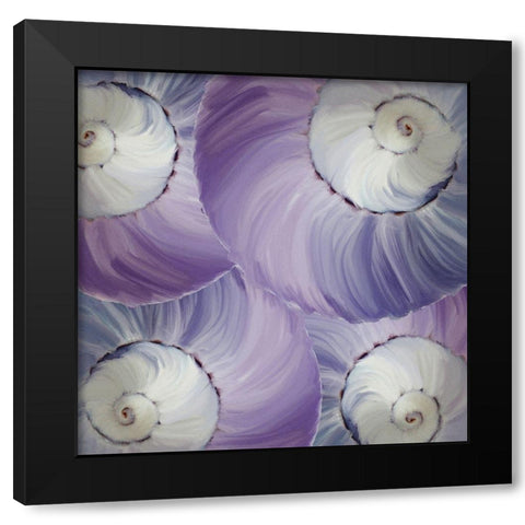 Violet Shell 1 Black Modern Wood Framed Art Print by Kimberly, Allen