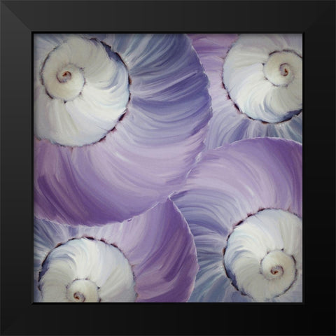 Violet Shell 2 Black Modern Wood Framed Art Print by Kimberly, Allen
