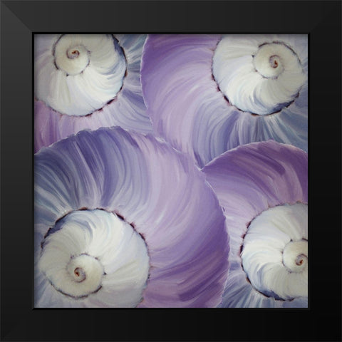 Violet Shell 3 Black Modern Wood Framed Art Print by Kimberly, Allen