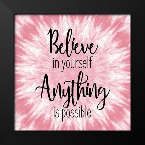 She Believed 3 Black Modern Wood Framed Art Print by Kimberly, Allen