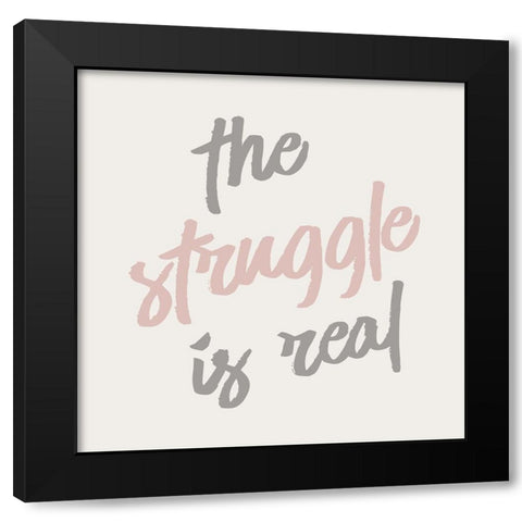 The Struggle Black Modern Wood Framed Art Print by Kimberly, Allen