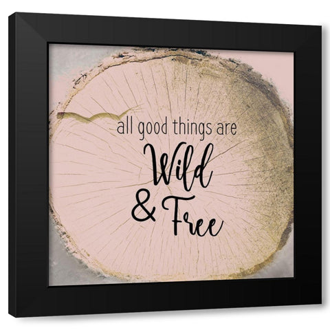 All Things 1 Black Modern Wood Framed Art Print by Kimberly, Allen