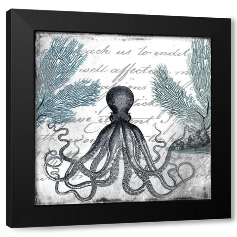 Under the Sea 2 Black Modern Wood Framed Art Print by Kimberly, Allen