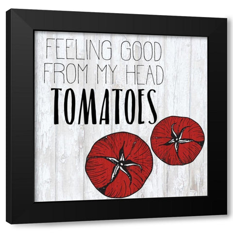 Vegetables 5 Black Modern Wood Framed Art Print by Kimberly, Allen