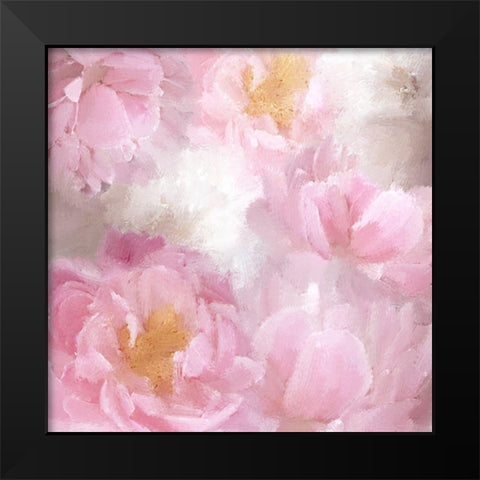 Painted Peonies Black Modern Wood Framed Art Print by Kimberly, Allen