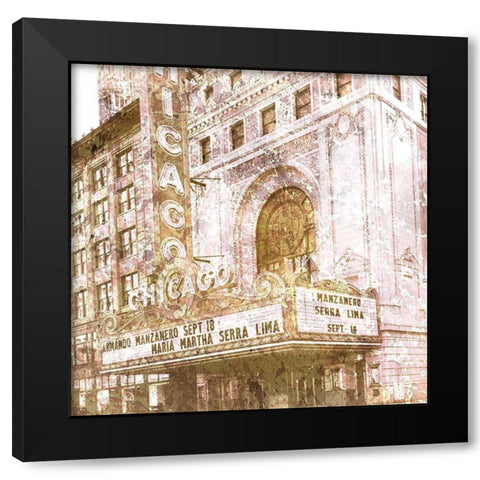 Marquee 1 Black Modern Wood Framed Art Print with Double Matting by Kimberly, Allen