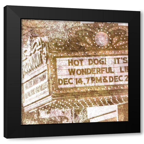 Marquee 3 Black Modern Wood Framed Art Print with Double Matting by Kimberly, Allen