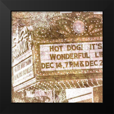 Marquee 3 Black Modern Wood Framed Art Print by Kimberly, Allen