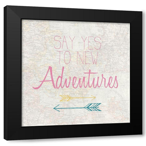 Adventures 1 Black Modern Wood Framed Art Print by Kimberly, Allen