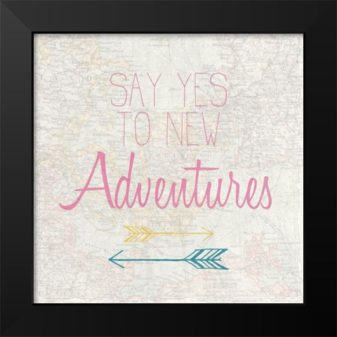 Adventures 1 Black Modern Wood Framed Art Print by Kimberly, Allen