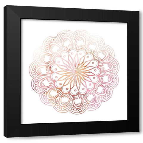 Pink Mandala 1 Black Modern Wood Framed Art Print with Double Matting by Kimberly, Allen