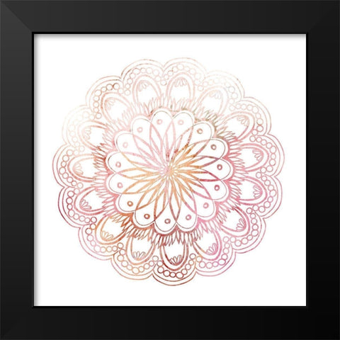 Pink Mandala 1 Black Modern Wood Framed Art Print by Kimberly, Allen