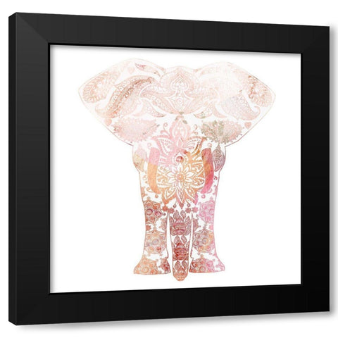 Pink Mandala 2 Black Modern Wood Framed Art Print with Double Matting by Kimberly, Allen