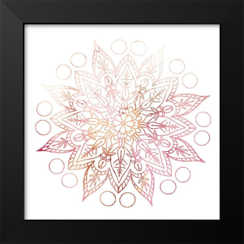 Pink Mandala 3 Black Modern Wood Framed Art Print by Kimberly, Allen