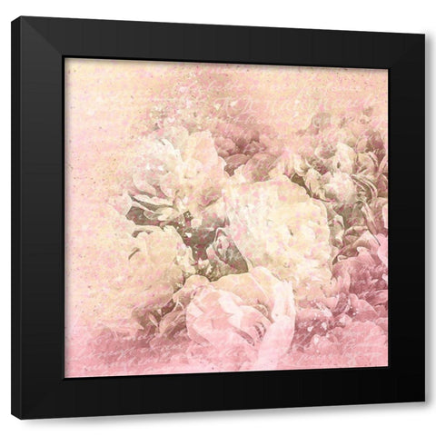 Blush and Gold 2 Black Modern Wood Framed Art Print with Double Matting by Kimberly, Allen