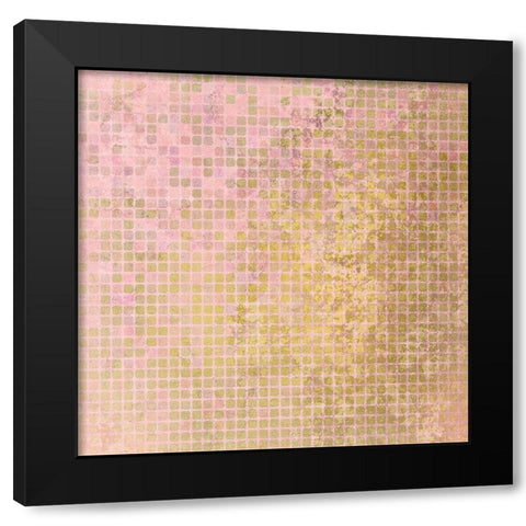 Blush Squares Black Modern Wood Framed Art Print by Kimberly, Allen