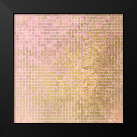 Blush Squares Black Modern Wood Framed Art Print by Kimberly, Allen