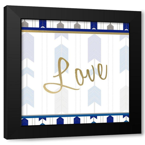 Indigo Dreamer 3 Black Modern Wood Framed Art Print by Kimberly, Allen