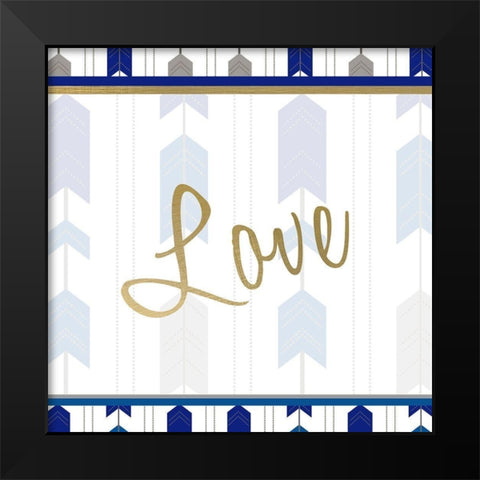 Indigo Dreamer 3 Black Modern Wood Framed Art Print by Kimberly, Allen