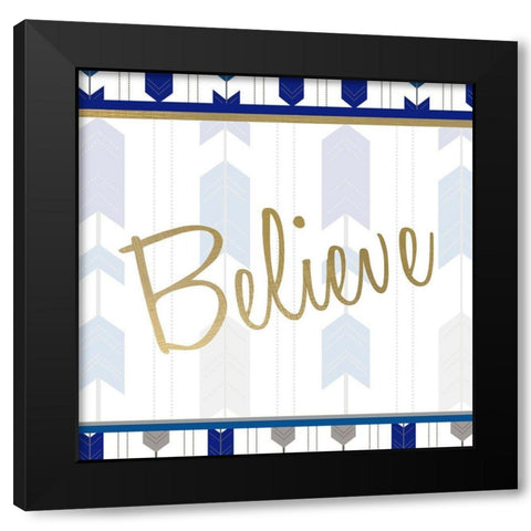 Indigo Dreamer 4 Black Modern Wood Framed Art Print by Kimberly, Allen