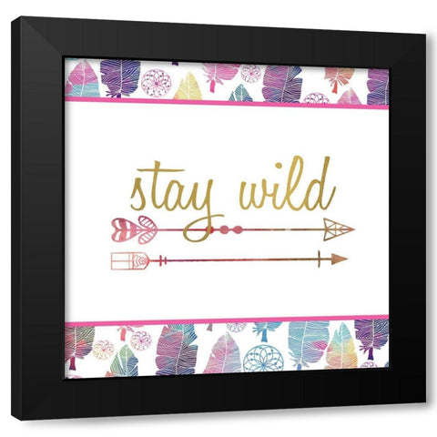 Wild 1 Black Modern Wood Framed Art Print by Kimberly, Allen