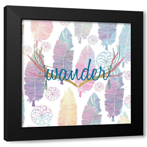 Wild 5 Black Modern Wood Framed Art Print by Kimberly, Allen