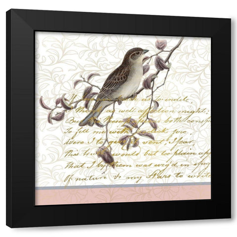 Serenity Birds 1 Black Modern Wood Framed Art Print by Kimberly, Allen