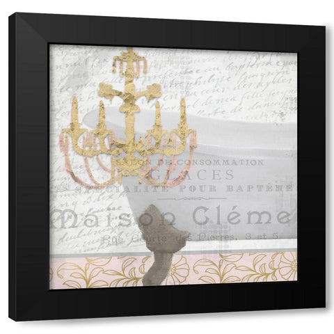 Le Bain 1 Black Modern Wood Framed Art Print with Double Matting by Kimberly, Allen