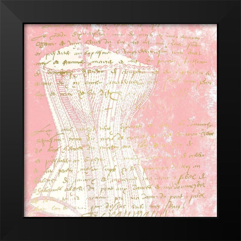 Corset 1 Black Modern Wood Framed Art Print by Kimberly, Allen