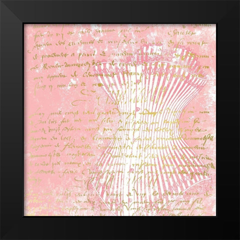 Corset 2 Black Modern Wood Framed Art Print by Kimberly, Allen