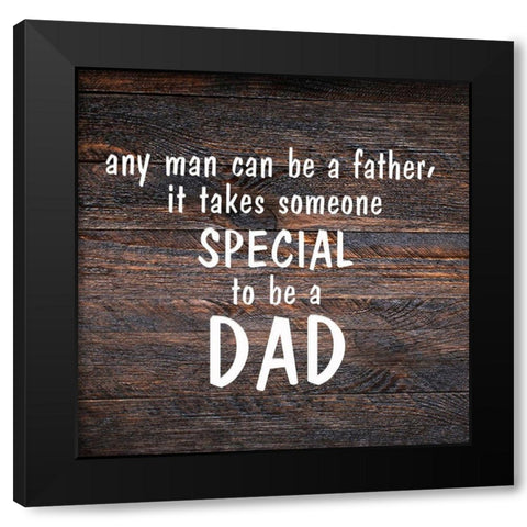 Any Man Black Modern Wood Framed Art Print with Double Matting by Kimberly, Allen