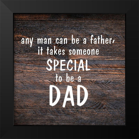 Any Man Black Modern Wood Framed Art Print by Kimberly, Allen