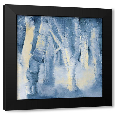 Forest Blues Black Modern Wood Framed Art Print with Double Matting by Kimberly, Allen