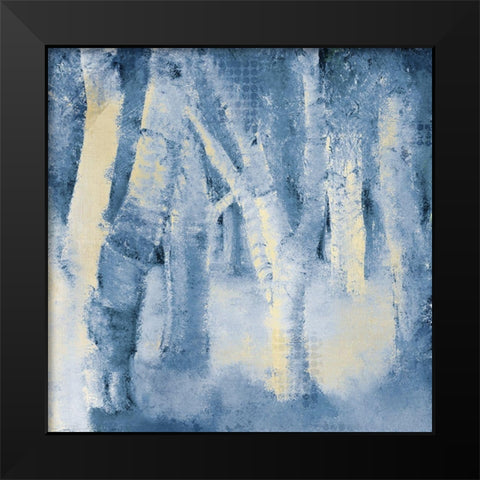 Forest Blues Black Modern Wood Framed Art Print by Kimberly, Allen