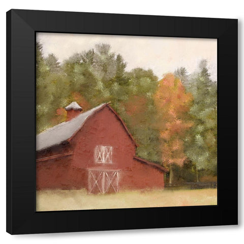 Country Fall 4 Black Modern Wood Framed Art Print with Double Matting by Kimberly, Allen
