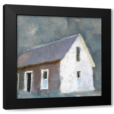 Schoolhouse Grey Black Modern Wood Framed Art Print with Double Matting by Kimberly, Allen