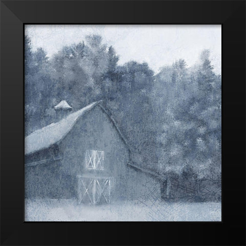 Country Barn Black Modern Wood Framed Art Print by Kimberly, Allen