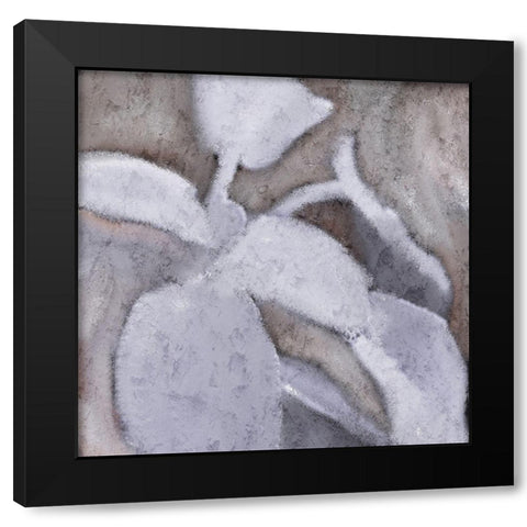 Sage Leaves 1 Black Modern Wood Framed Art Print with Double Matting by Kimberly, Allen