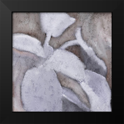 Sage Leaves 1 Black Modern Wood Framed Art Print by Kimberly, Allen