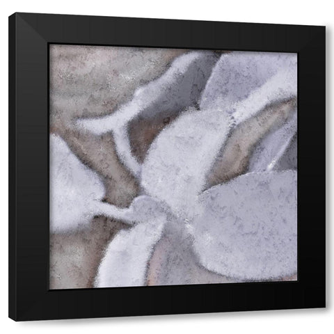 Sage Leaves 2 Black Modern Wood Framed Art Print with Double Matting by Kimberly, Allen